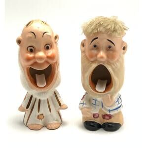 Vintage Smoking Heads Ash Trays